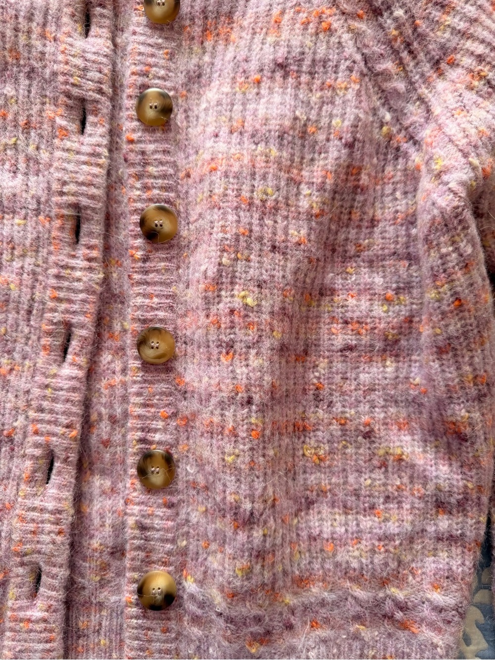 Sézane Othello Cardigan – Multicoloured Lilac - Picture 3 of 7